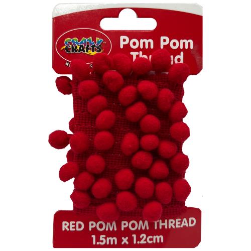 Crazy Pom Pom Thread Red