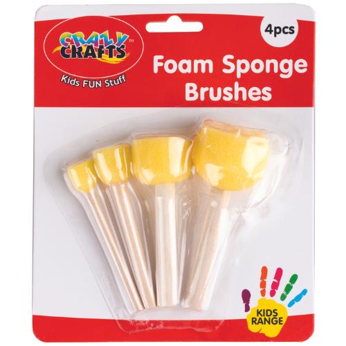 Foam Sponge Brush 4Pc | West Pack Lifestyle