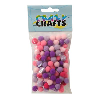 Pom Pom Pink & Purple 10Mm 120Pc | West Pack Lifestyle