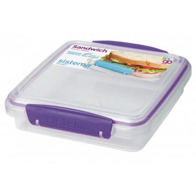 Sistema - Lunch Sandwich Box 450ml Pack of 3