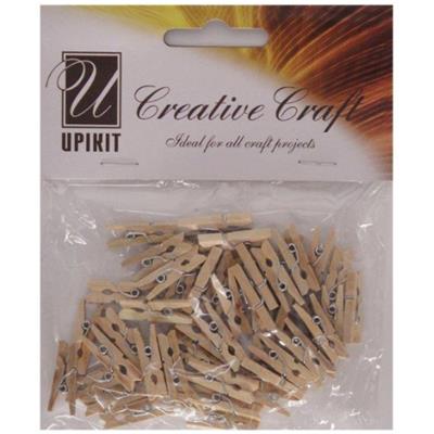 Craft Clips Mini Natural 45Pc