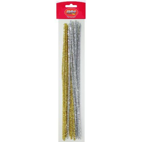 Craft Plain Metallic Chenille Silver & Gold 18Pc | West Pack Lifestyle