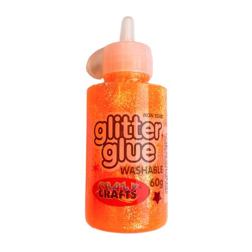 Glitter Glue 60g Neon Orange West Pack Lifestyle 7792