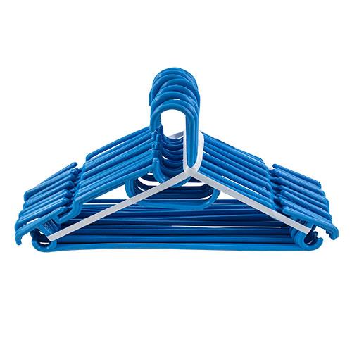 Metal Wire Hanger  Strong Blue Coat Clothes Steel Water Proof Heavy Duty  Space Saving Wardrobe Hangers. – Goal Winners