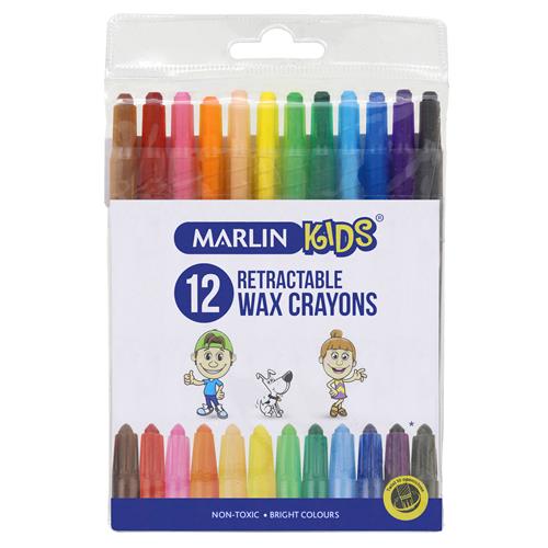 Retractable Wax Crayons 12Pc West Pack Lifestyle   6178 0 F 