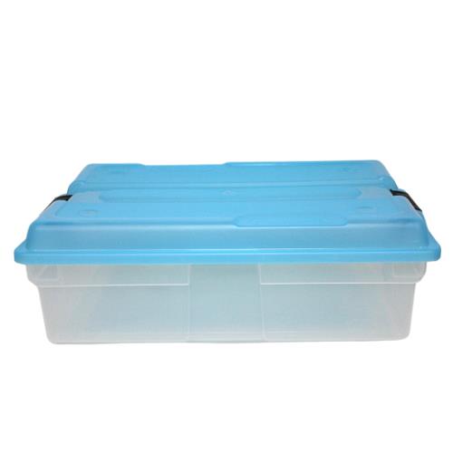 NKTOLEE Blue Storage Box ABS Plastic Storage Container with Lock - Smell  Proof Waterproof Box Suit for Travel Storage Box Smell Proof Humidor Box