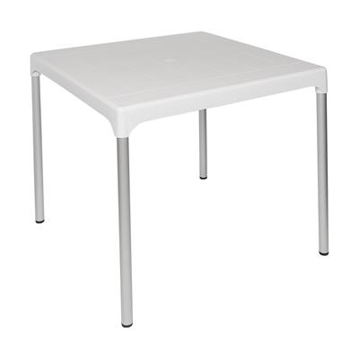 outdoor lounge chair with attached table