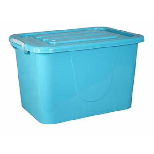 Storage Box With Lock Lid & Wheels 85Lt Jade | West Pack Lifestyle