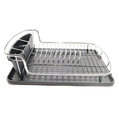 Dish Rack Chrome Wire Black West Pack Lifestyle