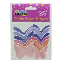 Glitter Heart Foam Stickers, Assorted, 45 pieces, Mardel