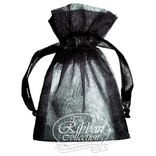 Bag Organza Small Black 10pc 