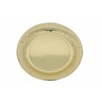 Gold Paper Plates 23Cm | West Pack Lifestyle