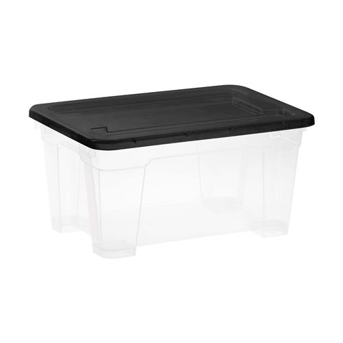 Clear Storage Box 4.5Lt Clear & Black Lid | West Pack Lifestyle