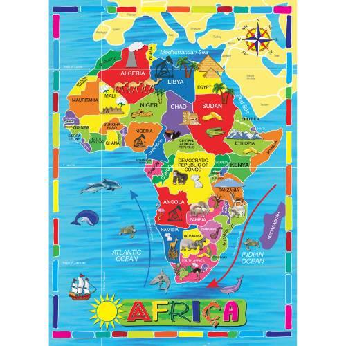 Map Of Africa Puzzle 36Pc | West Pack Lifestyle