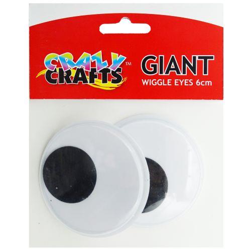 Giant Wiggle Eyes 6Cm 2Pc