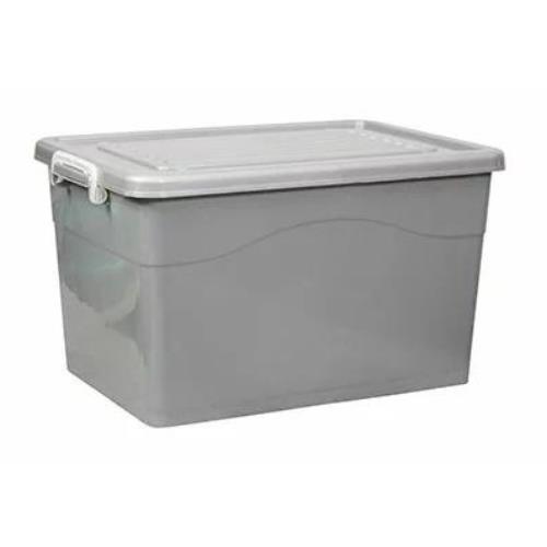 Storage Box With Lock Lid & Wheels 50Lt Platinum | West Pack Lifestyle