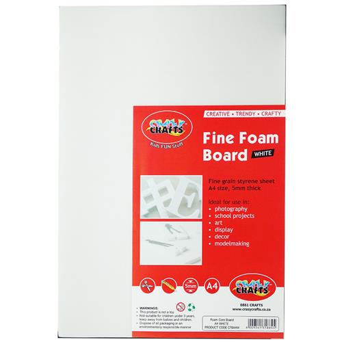 Foam Core Board A4 White 1Pc West Pack Lifestyle