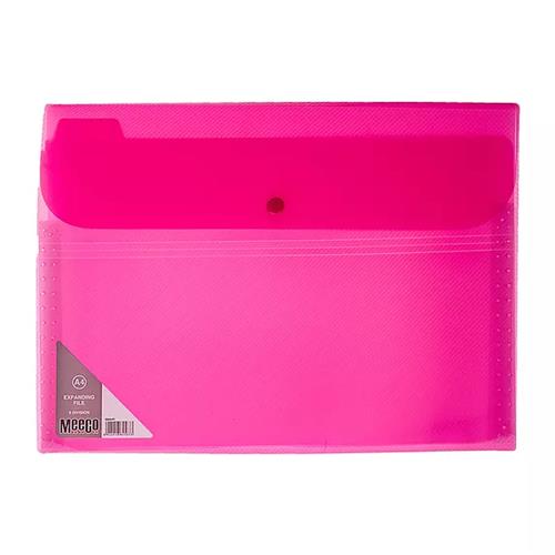 Expanding File A4 6 Division Neon Pink | West Pack Lifestyle