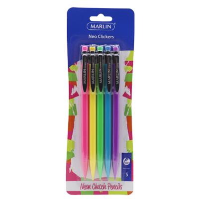 Neo Clickers Clutch Pencils 5'S Assorted 0.5Mm | West Pack Lifestyle